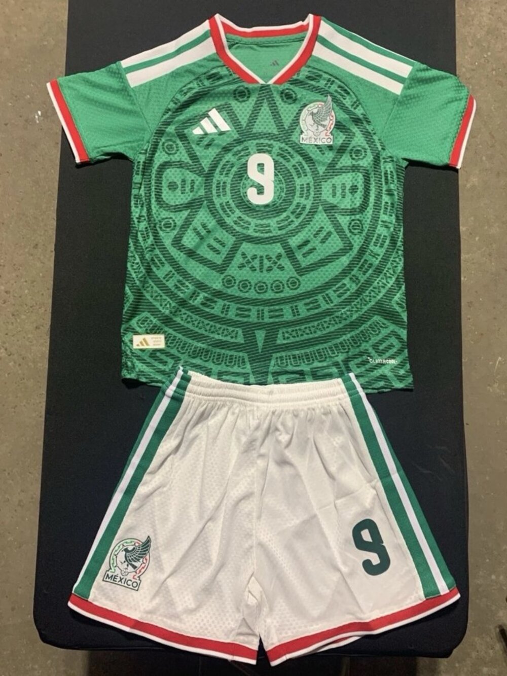 Kids Raul Jimenez Green 2026 World Cup Soccer Jersey Suit